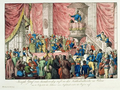 Il generale Sierakowski chiama alla rivolta lituana, 1812 da Johann Nepomuk Schonberg